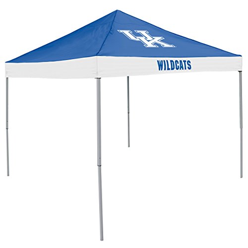 Logo Brands NCAA Kentucky Wildcats Economy Canopy Tailgate Tent (9' x 9') – Powder-Coated Steel Frame, Water-Resistant Polyester, Team Color Design