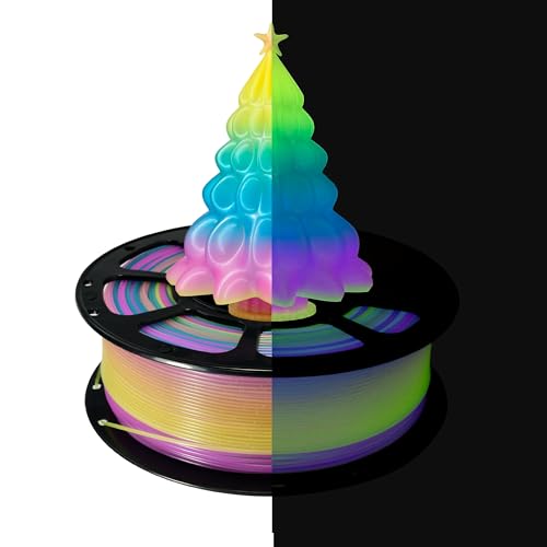 Filament iBOSS PLA Plus Tęczowy Świecący w ciemności (RAINBOW GLOW)