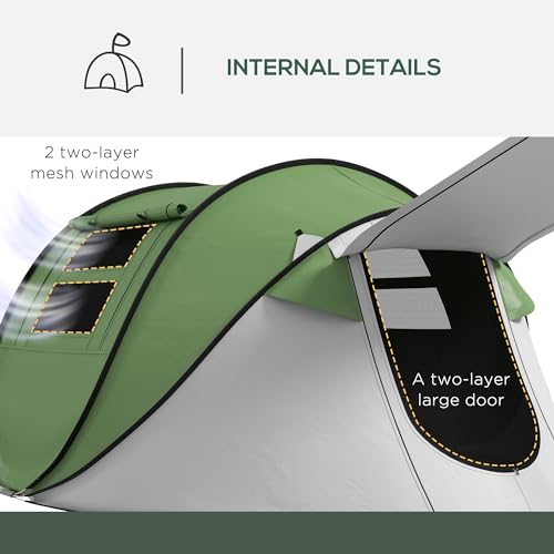 Carpa Dome para Camping 3 Personas Impermeable y Portátil miniatura 2
