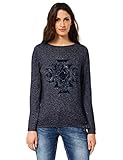 Cecil Damen B318626 Langarmshirt, Night Sky Blue Melange, L