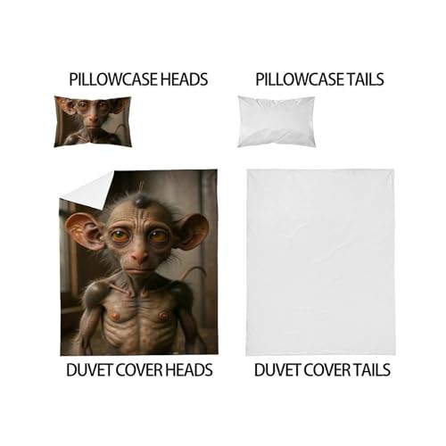 Housse de couette single microfibre animaux pour literie saine