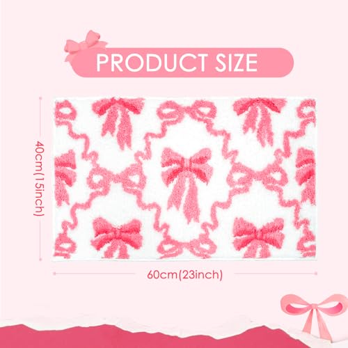 Pink Bow Bathroom Rugs, 16 X 24 inch  - image 3