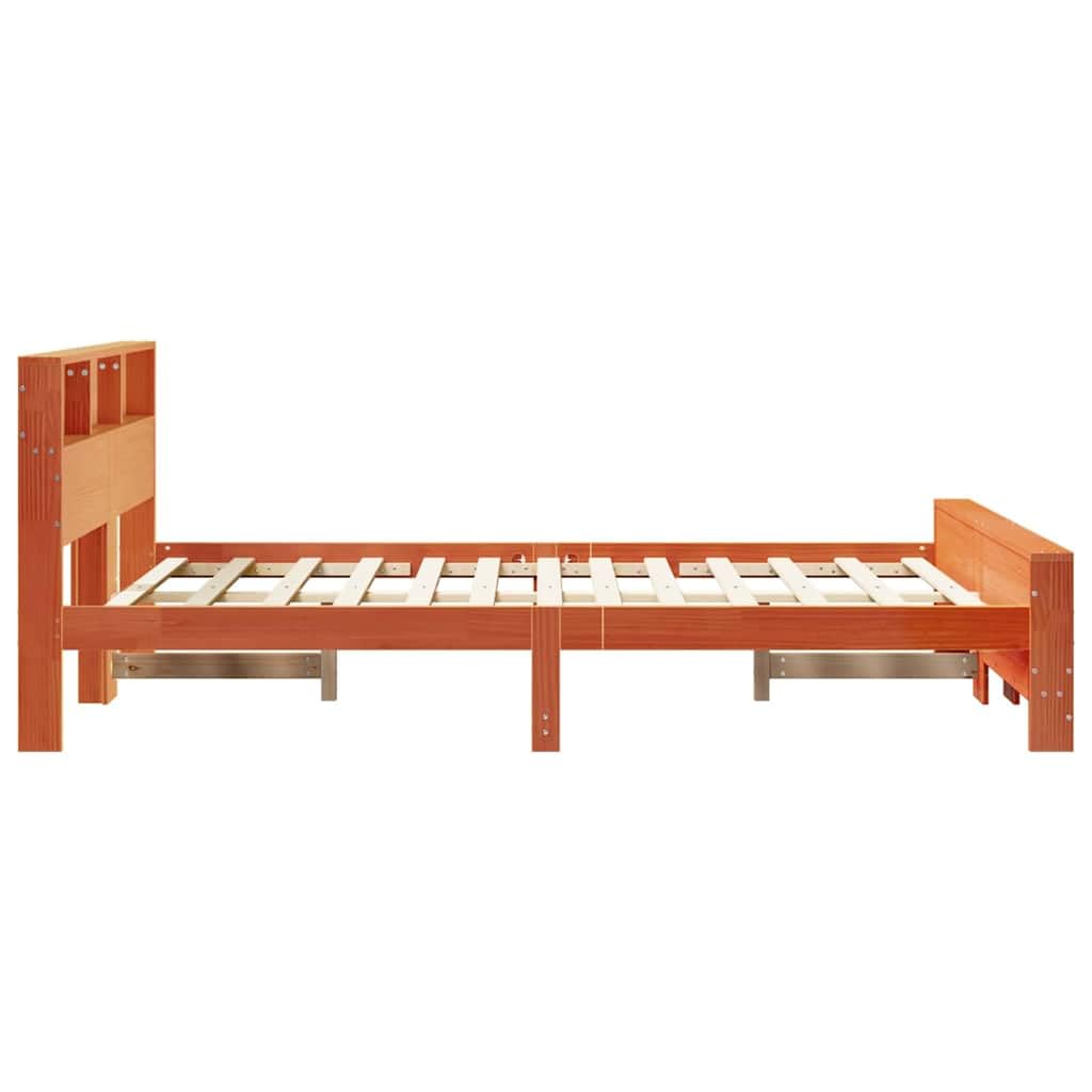 Lite drewno sosnowe platforma nowoczesna 120x190 cm brązowy