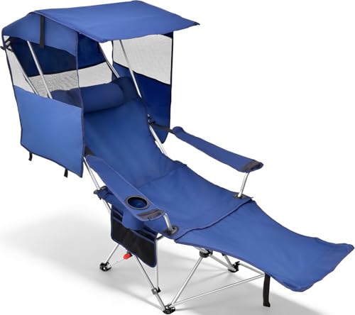 East Oak Reclining Chair with Canopy