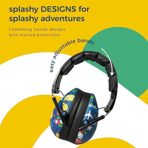 BANZ Kidz Earmuffs 2 Years & Older – Transport - Loud Noise Cancelling Kids Headphones & Toddler Ear Muffs, Size Adjustable