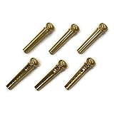 【YJB PARTS】 国産 ブリッジピン 6本入り ブラス(真鍮)