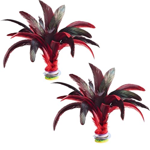 ROKZELT 2 Piezas Shuttlecock Beach Entertainment Indiaca Featherball Hand Badminton Traing Adecuado para Ejercitar la Coordinación Física, Juego
