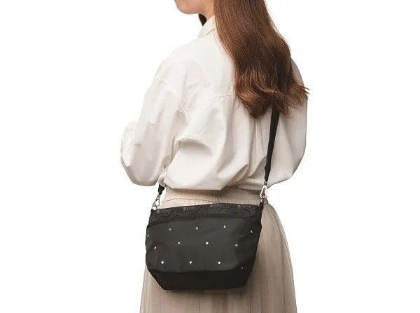 JAL機内販売限定 ラッピング付きレスポートサックビジューショルダーバッグ