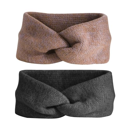 JOZMMZEOOA Fascia Capelli Invernale 4 Pezzi – Lana Morbida, Calda E Elasticizzata, Circonferenza 40 Cm, Perfetta Per Donne E Ragazze