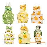 5 Stück Bird Diaper, Vogelwindeln, Fluganzug, Wiederverwendbare Kleidung für Nymphensittiche mit elastischem Rückenseil, wasserdichte Innenschicht,Leicht zu Reinigen und Wiederzuverwenden