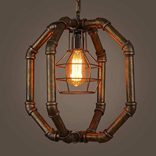 Lustre conduite d'eau rétro E27 MMRTDJDR en métal pour plafond de bar