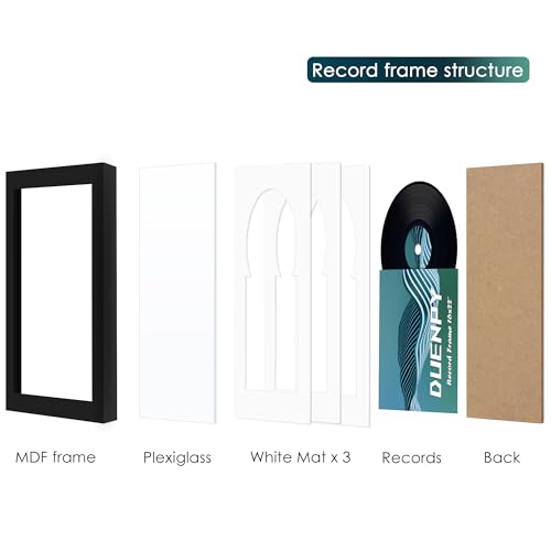 Image of DUENPY 16x22 Vinyl Frame For 12.5x12.5 Cover White Bottom Mat