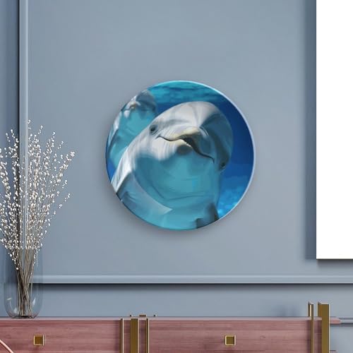 Plato decorativo Dolphin con sonrisa 7 pulgadas miniatura 5