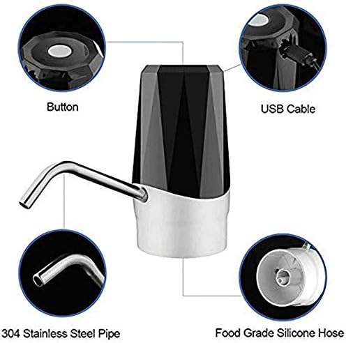 Miniatura 4 de Dispensador de agua automático para botellas de agua potable, interruptor de bomba para jarras de 3 a 5 galones de carga USB, dispensador de agua