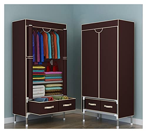 Armario de almacenamiento impermeable, moderno armario de dormitorio con estantes ajustables, diseño que ahorra espacio para organización y eficiencia del hogar