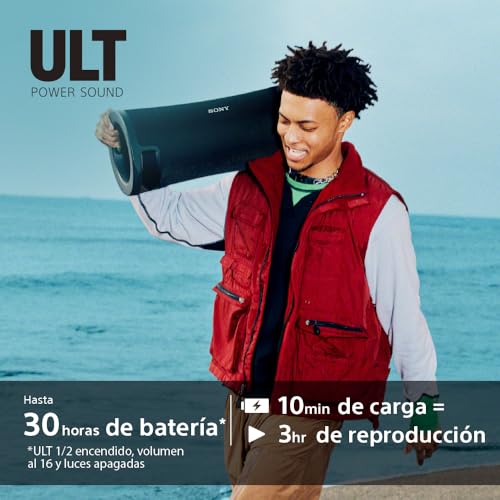 Sony ULT FIELD 7 Altavoz inalámbrico bluetooth portátil con ULT POWER SOUND y Deep Bass, altavoz X-Balanced, 30H de batería, IP67, resistente al agua, iluminación LED, micrófono, entrada para guitarra - imagen 6