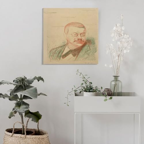 Edvard Munch Gunnar Heiberg tableau toile de qualité premium 60x60
