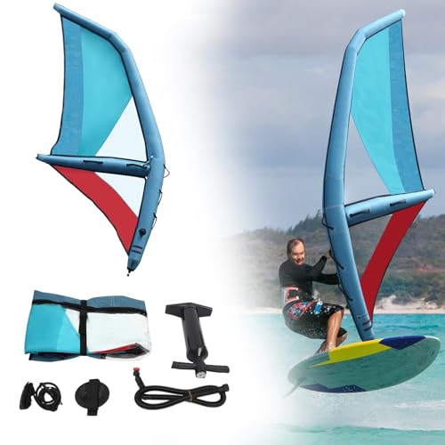 SHOUMANUAL Professional Inflatable Sail, Oxford Cloth Windsurf Sail 45.21ft² Sail Area, 360° Base...