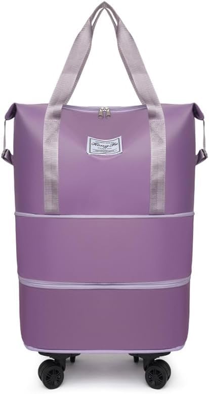 Beente Travel Bag with Wheels, Kulken Travel Bag with Removable Wheels, 2025 New Large Capacity - Universal Wheel Removable (Pink)2
