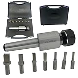 MachEl MT3 Shank Rotary Broach with ER-25 Adapter + 7 Square Punches Set - Precision Machining Kit