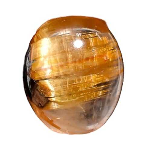 Quartz rutile doré authentique 10x8mm | Créez vos bijoux sans pierres ternes