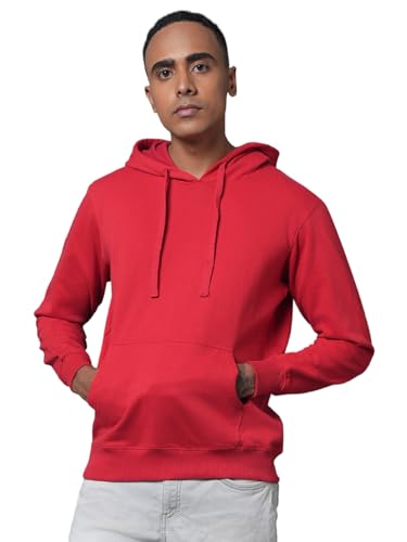 Image of HIGH Star Men's Cotton Hooded Neck Sweatshirt