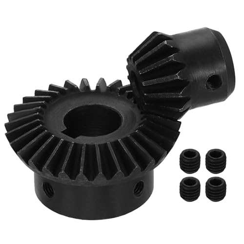 uxcell 2Pcs Tapered Bevel Gears Set (6/15mm Shaft Hole with Keyway)