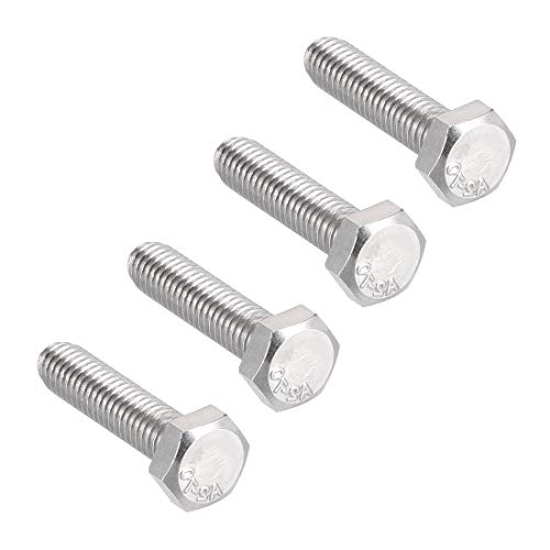 uxcell M6x25mm Hex Bolts 304 Stainless Steel Hexagon Left Hand Screw Bolt 4pcs