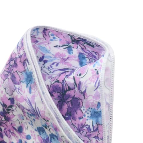 Image of Floral Pocket Squares for Men with Holder Printed Flower Mens Handkerchief Cotton Suit Pocket Hanky for Wedding