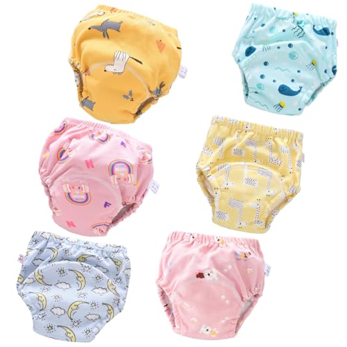 Whyzsjnclg Pantalones de Entrenamiento, Ropa Interior para niños pequeños Brasas de Entrenamiento 6pcs Cabretería para IR al baño