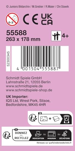Schmidt Spiele 55588 Pferde, 4 Kinderpuzzle im Metallkoffer, 2x26 und 2x48 Teile