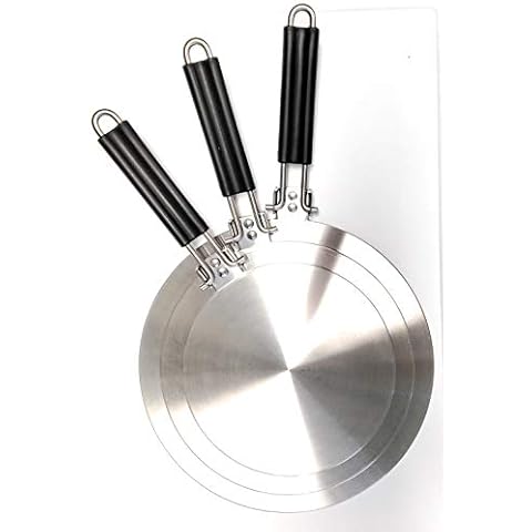 Upromax Induction Cooktop Converter Disk Stainless Steel Plate Cookware Set 3 Pcs Cover