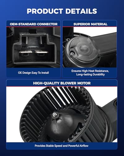 Image of KAX AC Blower Motor Fit for Ford Mustang 2010 2011 2012 2013 2014 - HVAC Heater Blower Motor Replaces# 75870,700273