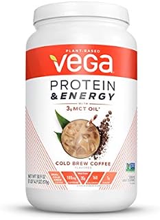 Vega Protein & Energy Cold Brew Coffee (25 Servings, 30.9 Oz) - Plant