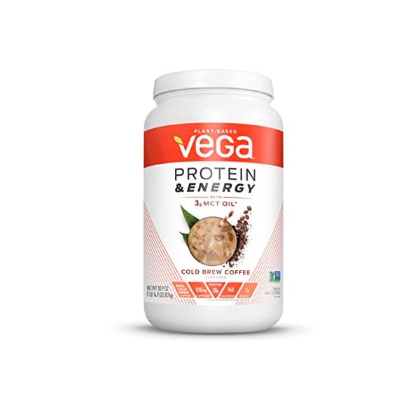 Vega Protein & Energy, Plant Based Coffee Protein Powder, Cold Brew Coffee, 30.9 Oz Insect