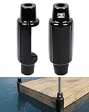 OCEANBROAD Slide-On Post Dock Fender Bumpers 2 Pack, Slip-Over Dock Pipe & Pole Guards, 18"x5.5" Inflatable Marine PVC Bumpers, Vertical Protection for Boat Dock Legs, Mounting Brackets & Piling