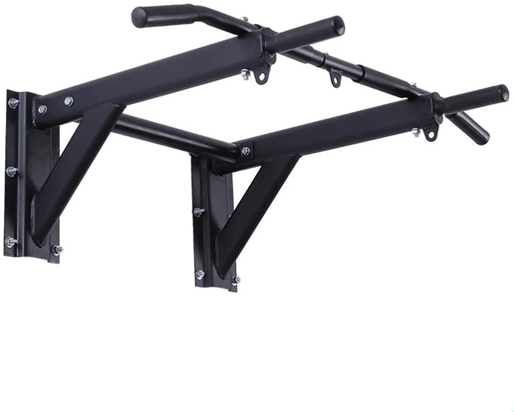 QUSYZD Pull Up Bar Home Gym Exercise Equipment Pull-up Bar, Wall-mounted Horizontal Bar, Corridor Bar Punching Installation Bar, Home Fitness Exercise Equipment, Load 200kg, Black,