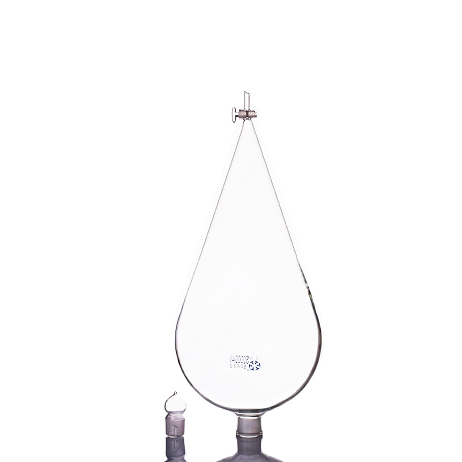 Windzerdong Separatory Funnel pear Shape,with Ground-in Glass Stopper and Stopcock 20000ml,Glass Switch Valve