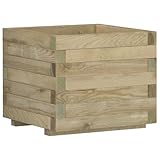 vidaXL Holz Hochbeet 50x50cm Pflanzkübel Blumenkasten Blumentopf Blumenkübel