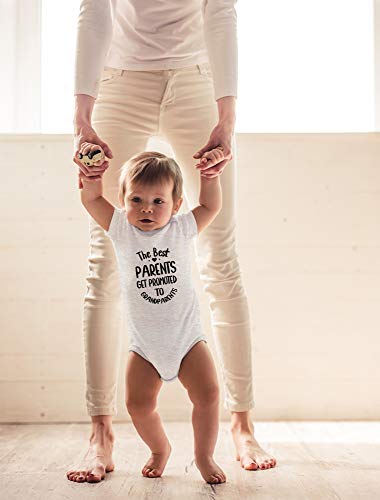 CBTwear The Best Parents Get Promoted to Grandparents Baby Bodysuit - Funny Infant Outfit- Infant Humor3