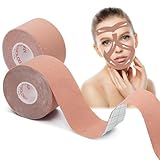 AURUZA 2 Rolls Facial Myofascial Face Lift Tape, Neck & Forehead Smooths Wrinkles, Unisex Anti-Wrinkle Patches for Firming And Tightening Skin