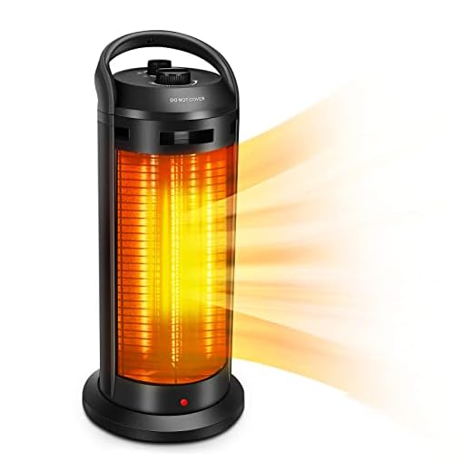 2-In-1 Space Radiant Heater - 120° Oscillation Infrared Heater for Indoor, 1500W Electric Heater, 4 Heating Modes, Garage Heater with Dual-Protection, Quiet Fast Heating Patio Heater