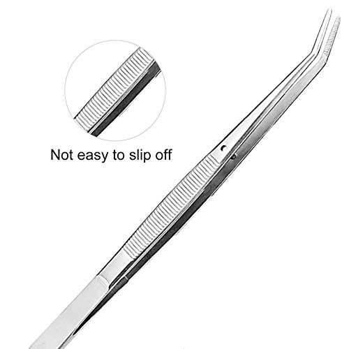 Rpanle Pinzette, Professionelle Pinzette aus Edelstahl, Schräge Pinzette, Spitz Pinzette, Präzisionspinzette für Zupfen von Augenbrauen, Barthaaren oder kleinen Härchen für Damen und Herren, 15.5cm - Image 5