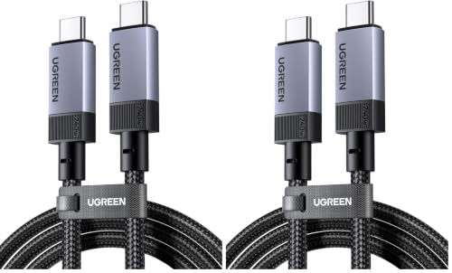 Image of UGREEN 240W USB C Cable Gen2 10Gbps USB 3.2, 4K 60Hz Video Output Fast Charging Compatible with iPhone 17 /16 /15 Pro Max, NVMe SSD, Monitor, Galaxy S26 /S25 /S24 Ultra, MacBook Pro, 3.3FT (Pack of 2)