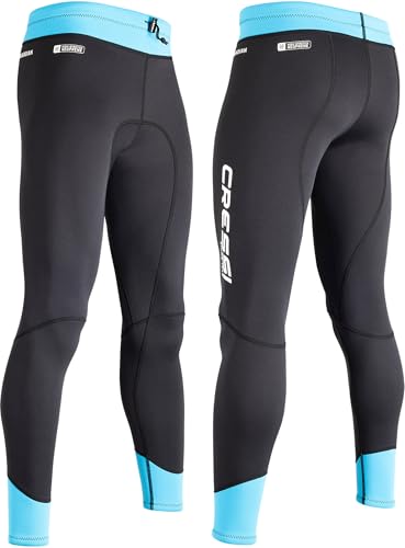 Cressi Guardian Lady Neoprene Pants Black/Aquamarine 2mm M/3-Hose aus Neopren 2mm, zum Schwimmen, Schnorcheln, Stand Up Paddling, Surfen, Kajakfahren und Wassersport, Schwarz/Aquamarin, M/3, Frauen