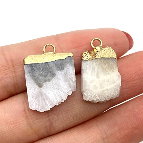 Pendentifs en cristal de pierre pour fabrication de colliers et bijoux DIY