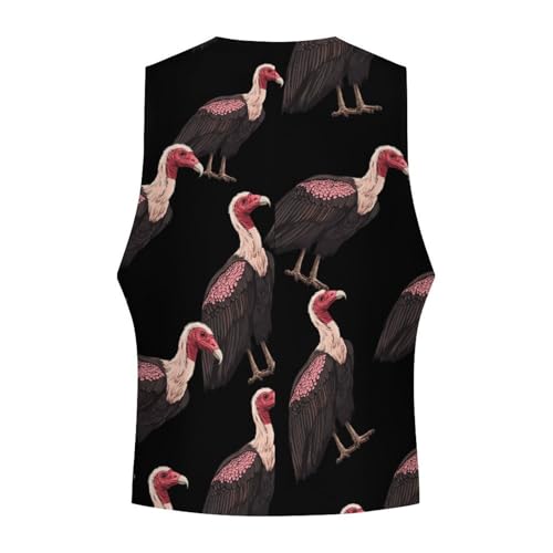 Turkeys Vulture Casual Suit Vest for Men Formal Business Dress Regular Fit Waistcoat Tuxedo4