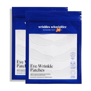 Wrinkles Schminkles Parches antiarrugas para debajo de los ojos | Arrugas suaves de ojos, patas de gallo y ojeras durante la noche | 6 pares de parches de silicona reutilizables de grado médico