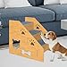 ShengQuanHao Wooden Dog Ladder, Ladder, Ramp for Senior Cats, Pet Accessories, 3 Layers
