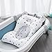 IPENNY Tapis de Bain Bébé Filet de Bain Siège de Bain pour Tout-Petit Nouveau-né avec Ceinture de Sécurité Coussin de Bain Etoile Coussin de Bain Chaise Longue Antidérapante Pliable Coussin d'air